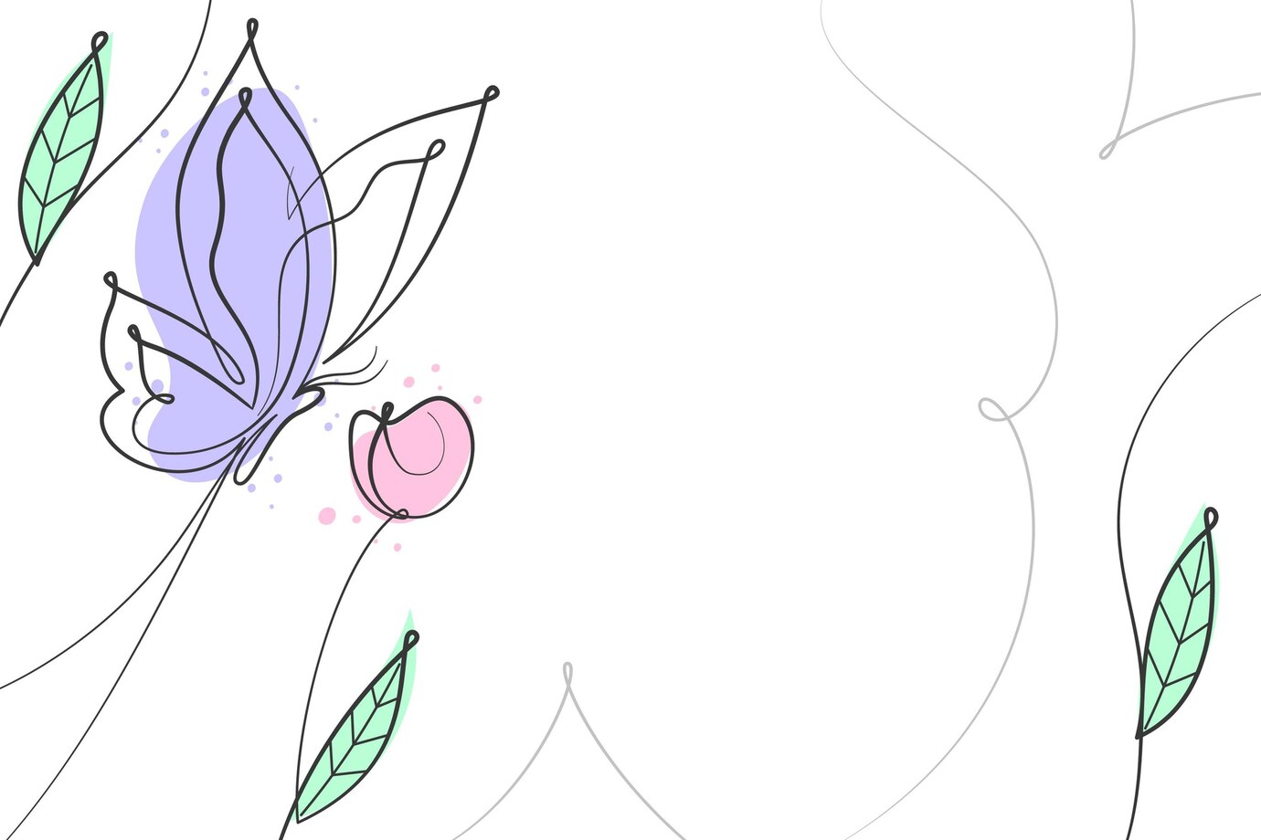 hand drawn butterfly outline background 23 2149023921