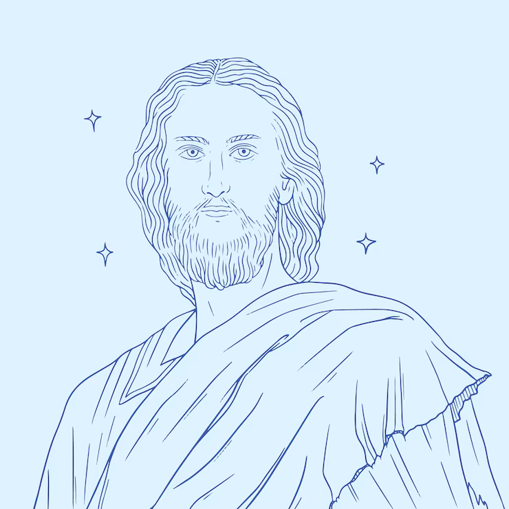 hand drawn jesus drawing illustration 23 2151212677